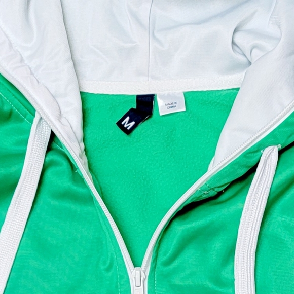 H&M Men's Green & White Zip Up Track Jacket - Picture 12 of 12